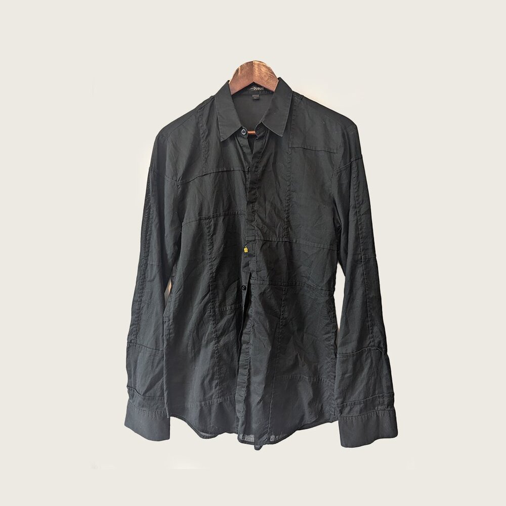 PHILIPPE DUBUC - Black paneled shirt - Sz M